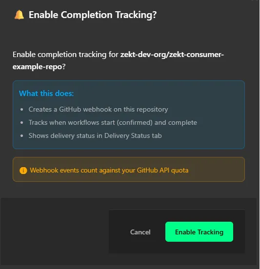 accept tracking